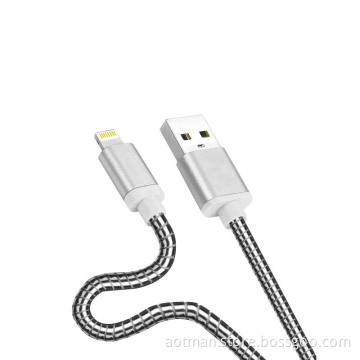 usb data cable stainless steel wire phone cable charger usb cable bulk for sale